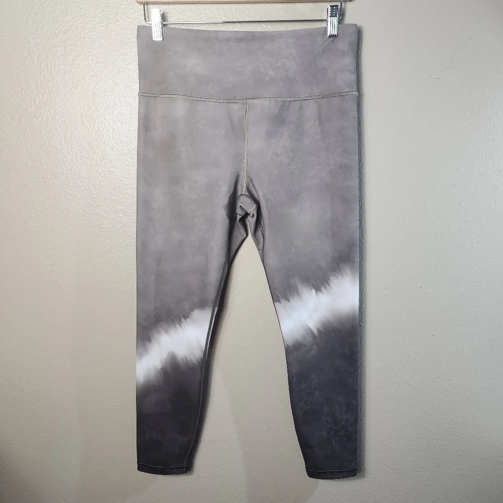 Athleta Tall Brown Tie Dye High Rise Elation 7/8 Leggings-Size LT